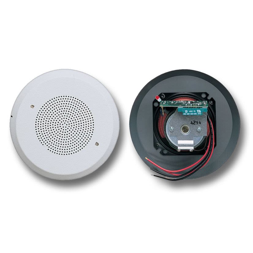 Federal Signal SelecTone® 50GCB-120 50GCB Audible Signaling Device, 120 VAC, 0.04 A, 64 to 88 dB Sound, Ceiling Mount, White, ARRA Compliant|BAA Compliant|cUL Listed|UL Listed|CSFM Approved